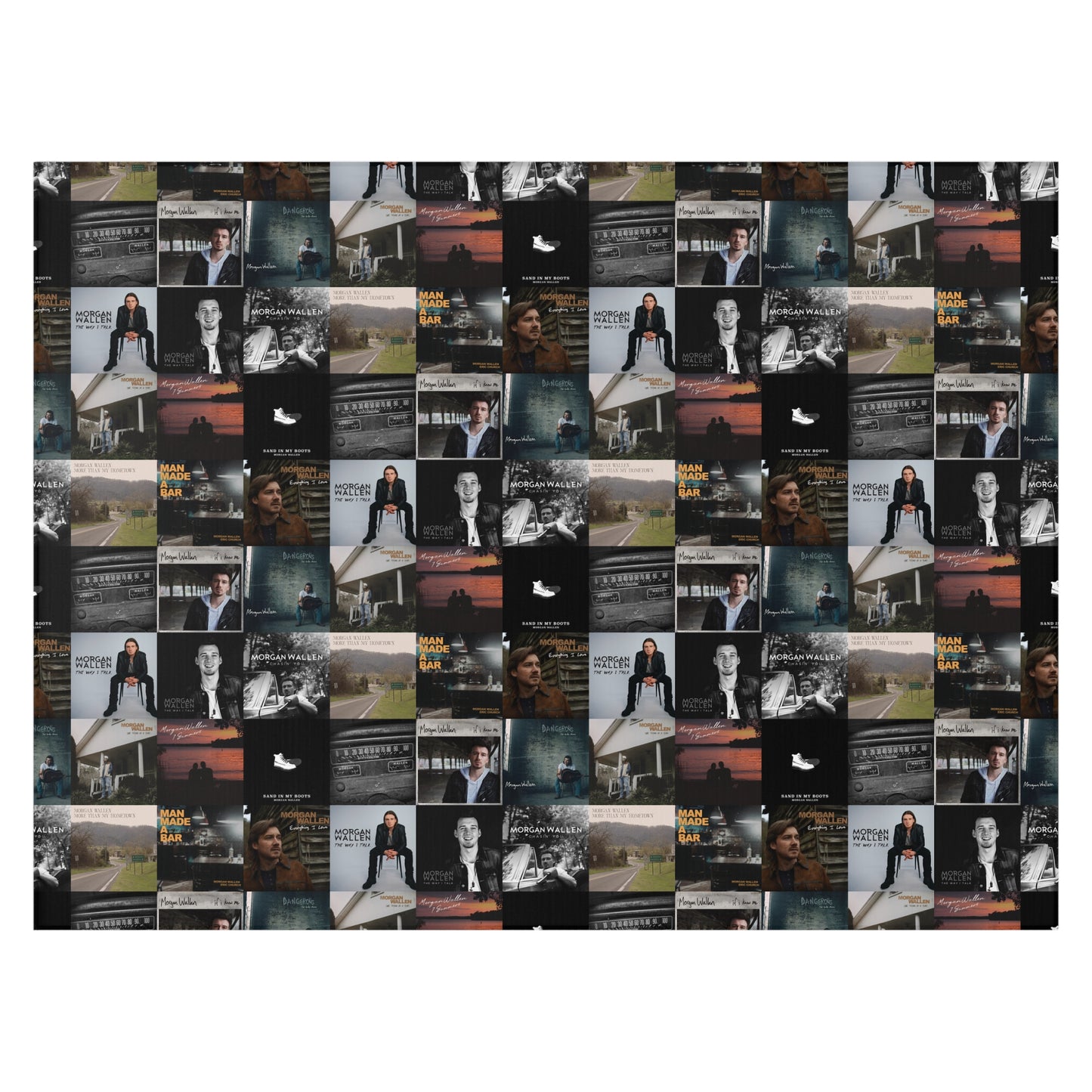 Morgan Wallen Album Cover Collage Dornier Rug