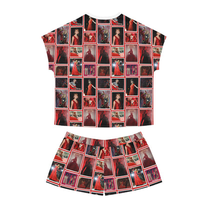 Taylor Swift Red Era Collage Women's Short Pajama Set