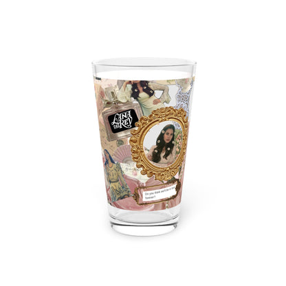 Lana Del Rey Victorian Collage Pint Glass