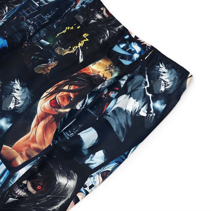 Anime Hero Montage Men's Board Shorts