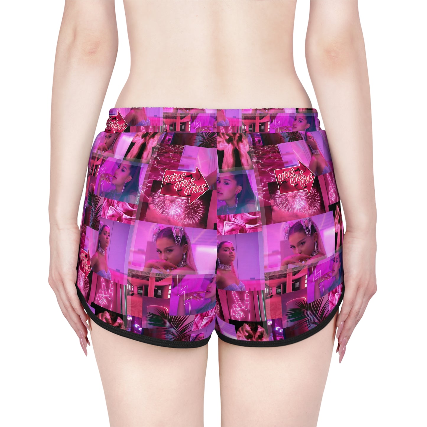 Ariana Grande 7 Rings Collage Women's Relaxed Shorts