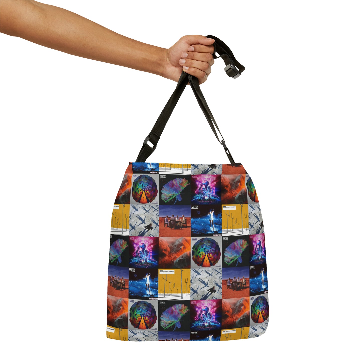 Muse Album Cover Collage Adjustable Tote Bag