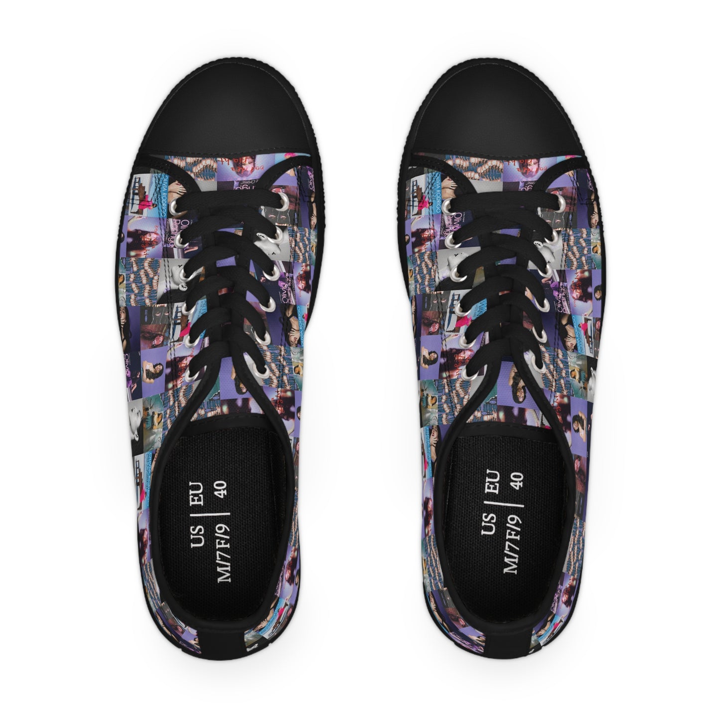 Olivia Rodrigo Album Cover Art Collage Women's Low Top Sneakers