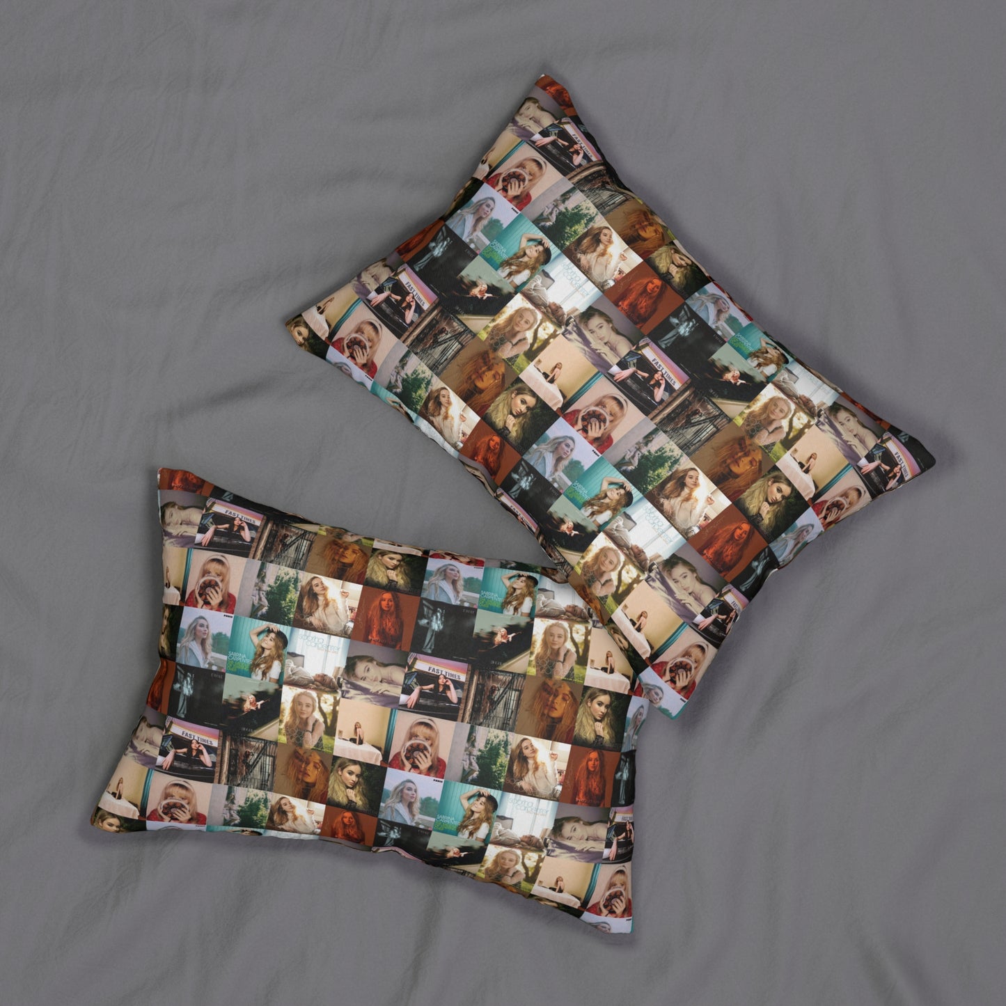 Sabrina Carpenter Album Cover Collage Spun Polyester Lumbar Pillow