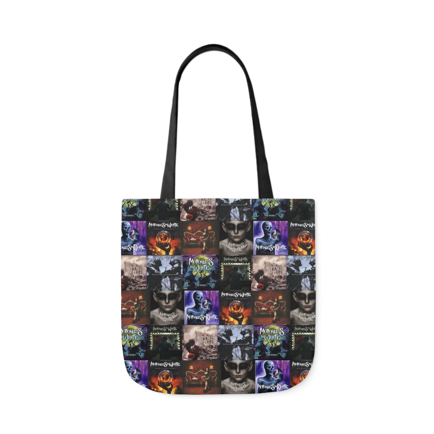 Motionless In White Album Cover Collage Polyester Canvas Tote Bag