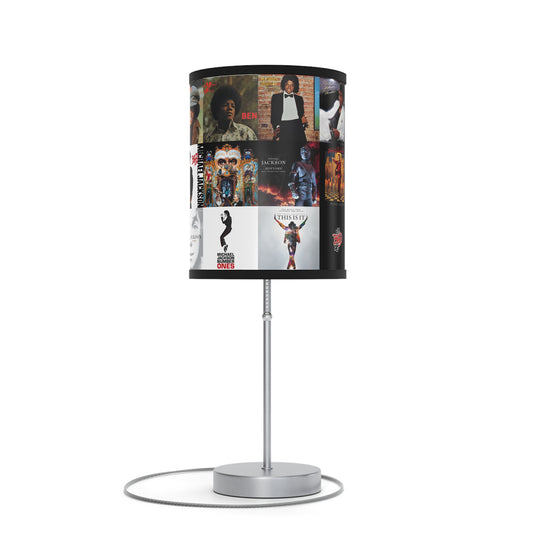 Michael Jackson Album Cover Collage Lamp on a Stand