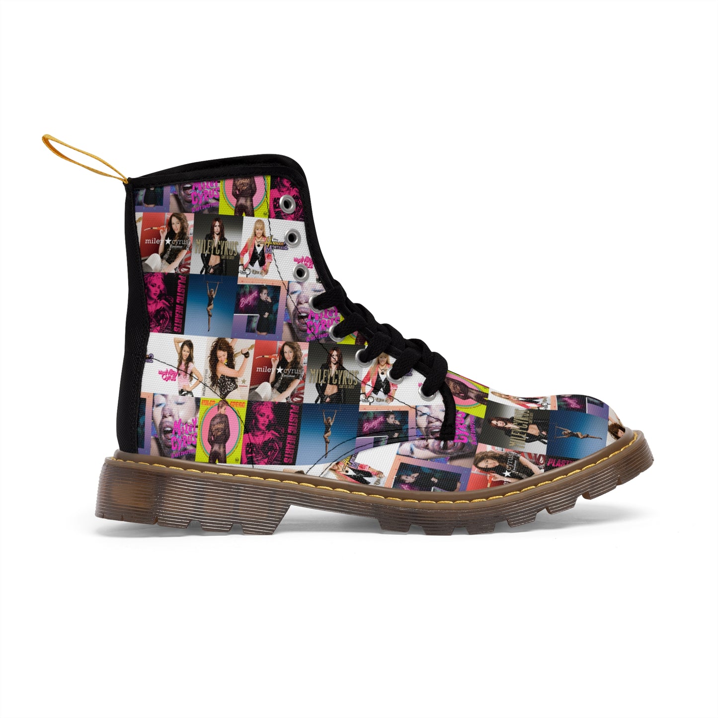 Miley Cyrus Album Cover Collage Women's Canvas Boots