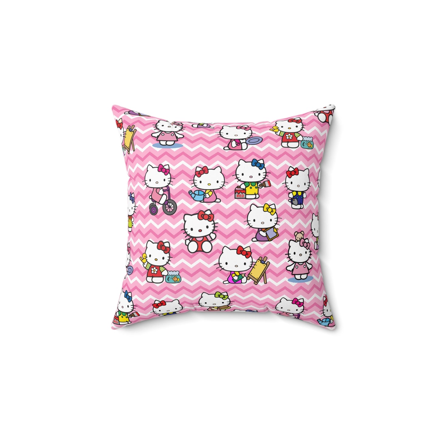 Hello Kitty Playtime Collage Spun Polyester Square Pillow