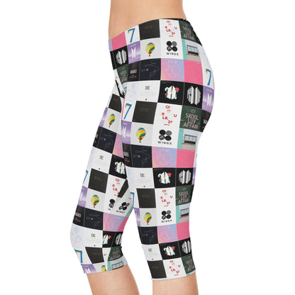 BTS Album Cover Art Collage Women's Capri Leggings