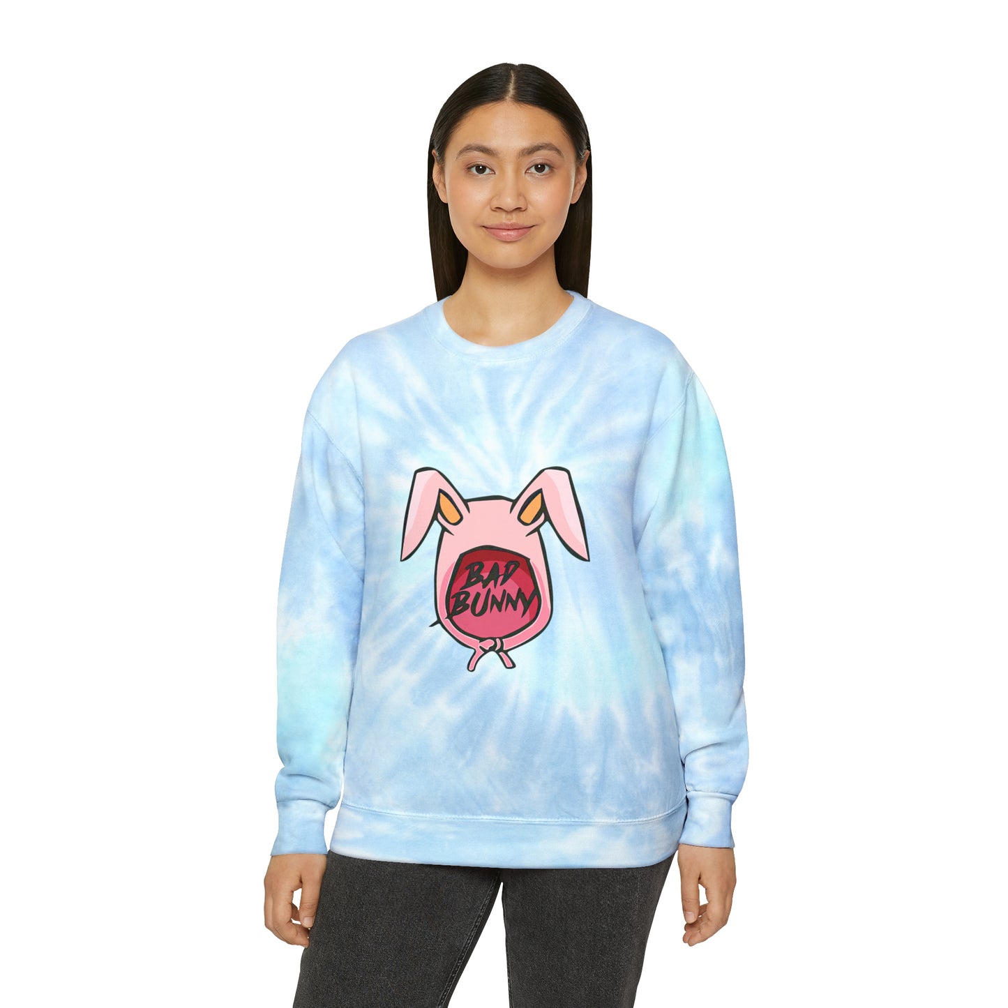 Bad Bunny Hoodie Logo Unisex Tie-Dye Sweatshirt