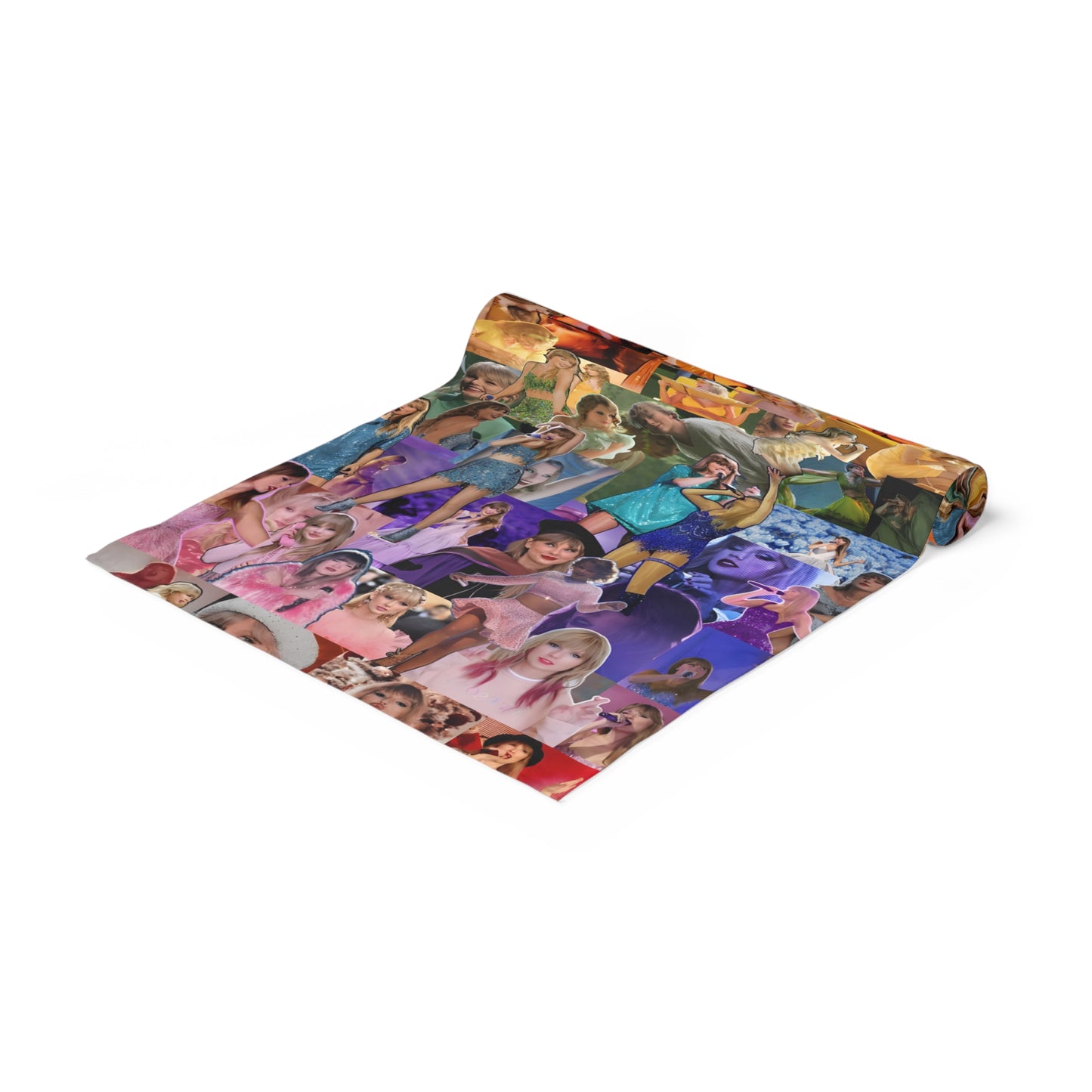 Taylor Swift Rainbow Photo Collage Table Runner