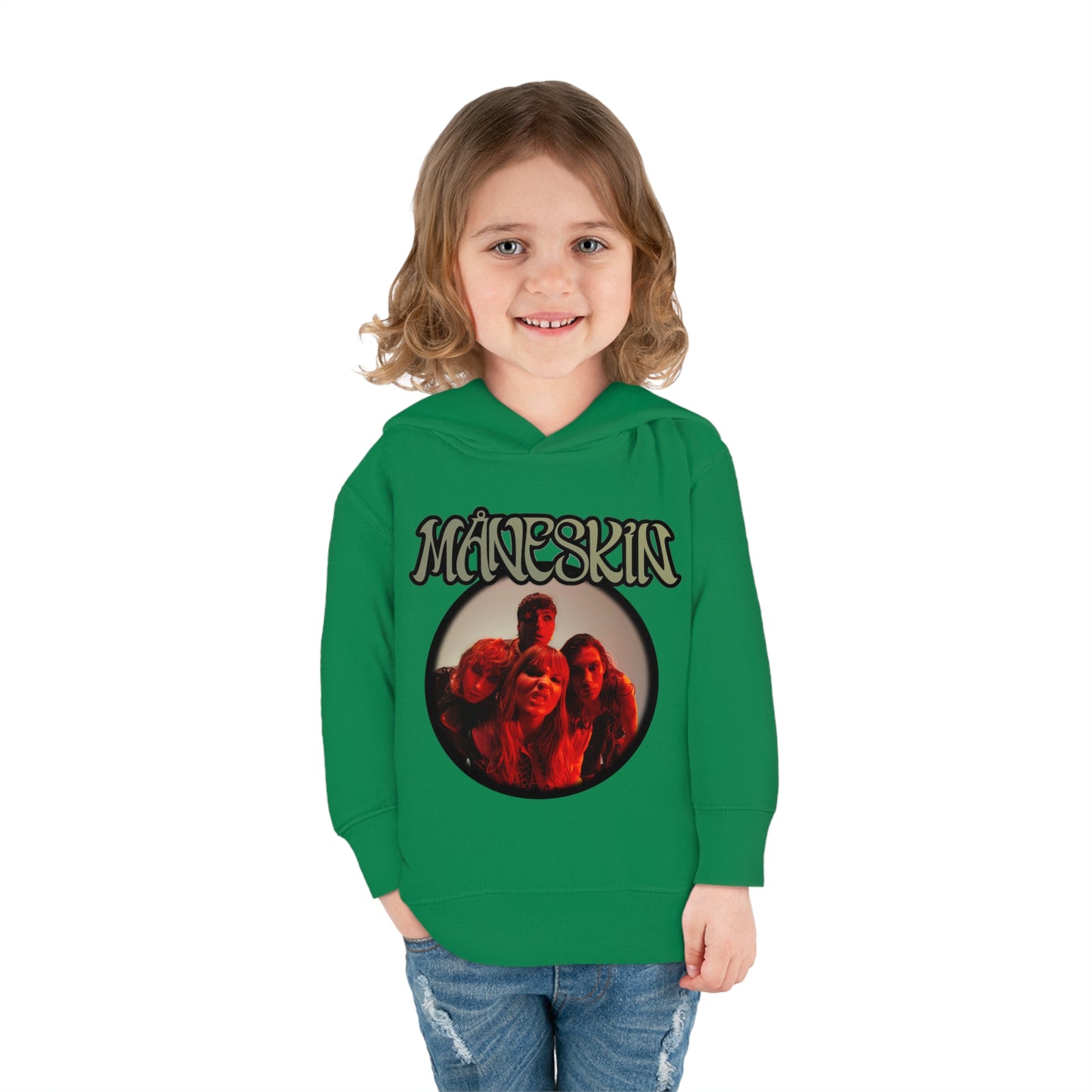 Måneskin Circular Group Photo Toddler Pullover Fleece Hoodie