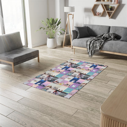 BTS Pastel Aesthetic Collage Dobby Rug