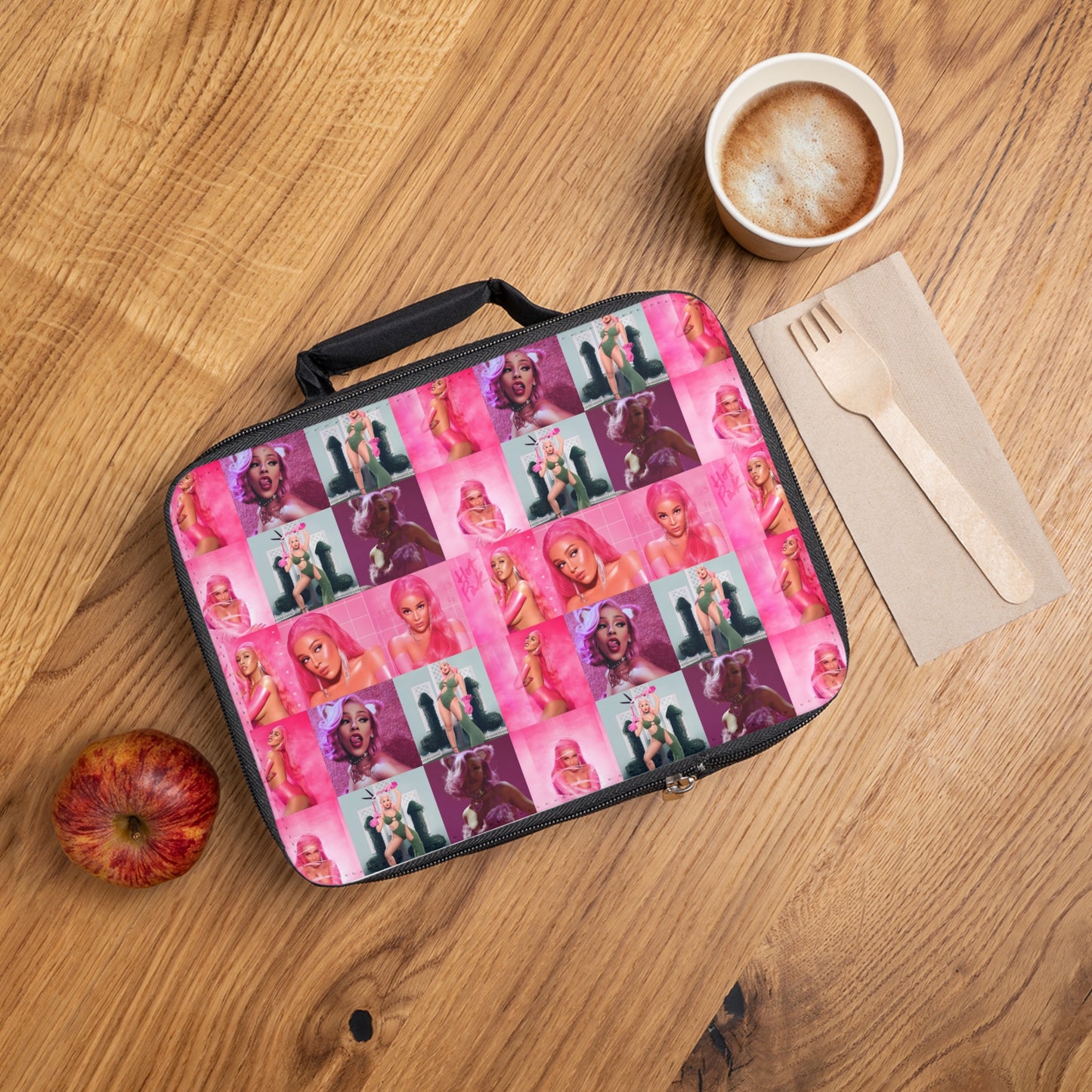 Doja Cat Hot Pink Mosaic Lunch Bag