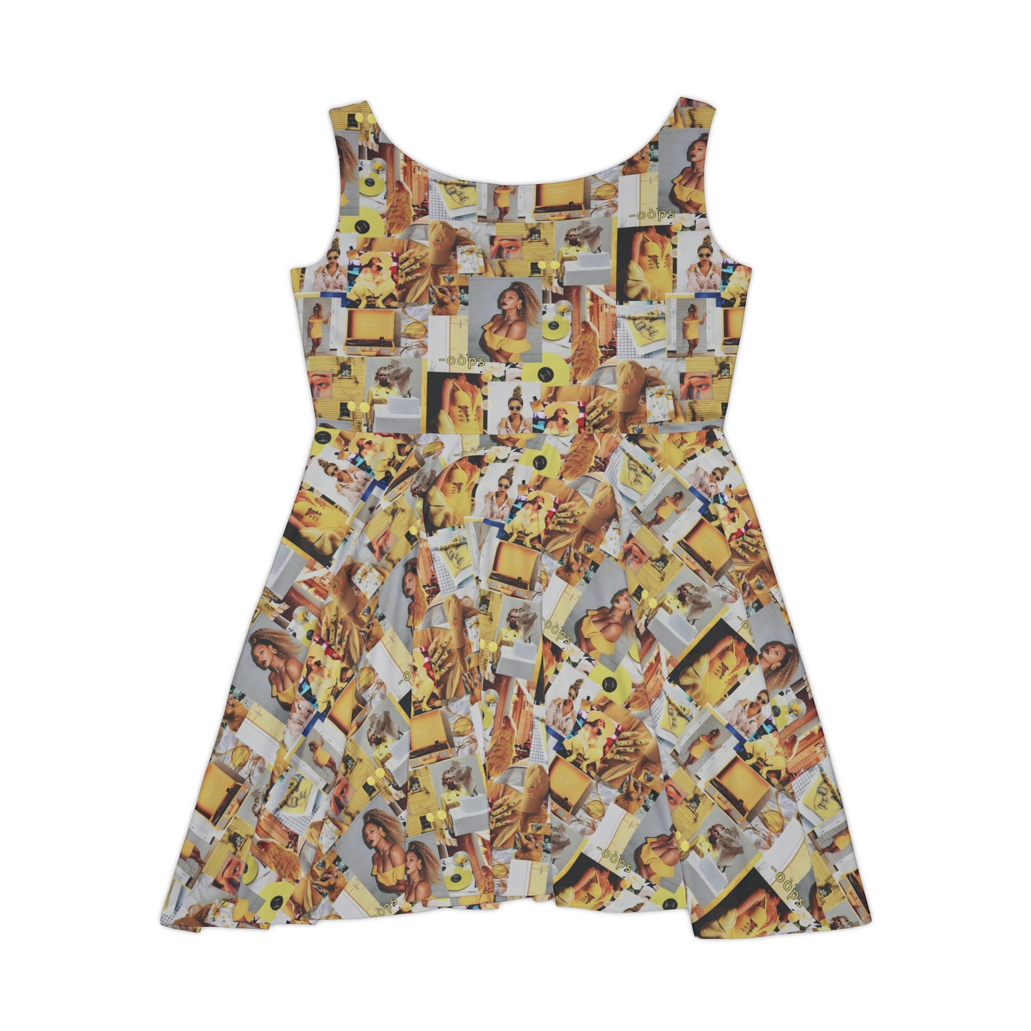 Beyoncè Yellow Oops Collage Women's Skater Dress