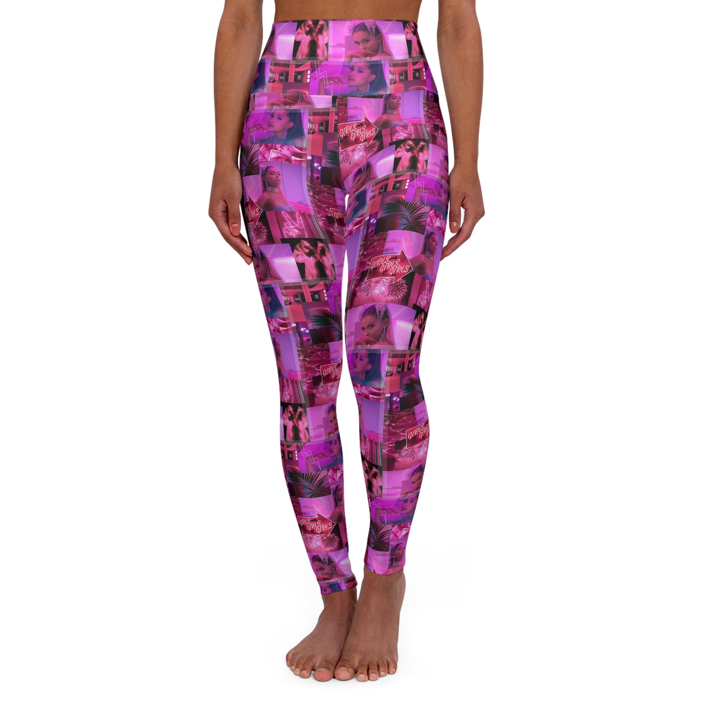 Ariana Grande 7 Rings Collage High Waisted Yoga Leggings