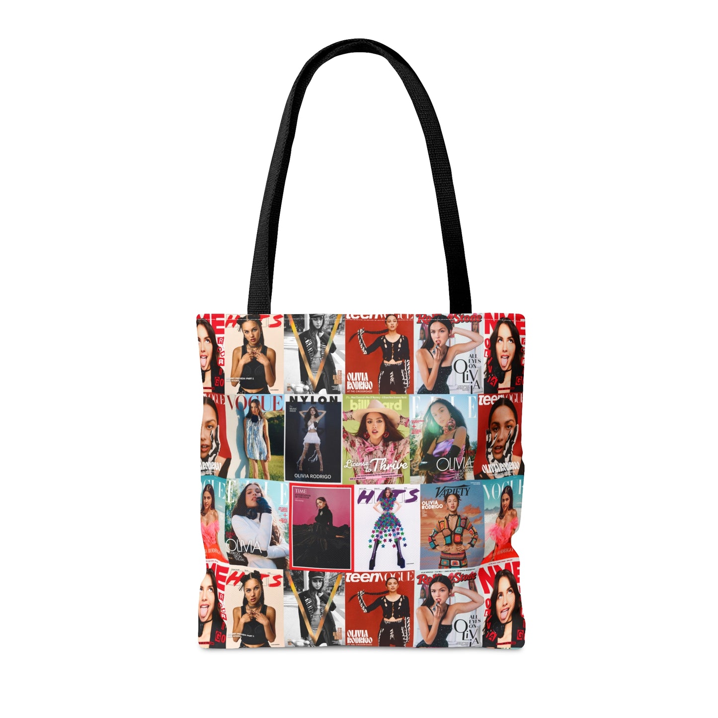 Olivia Rodrigo Magazine Cover Collage Pattern Tote Bag