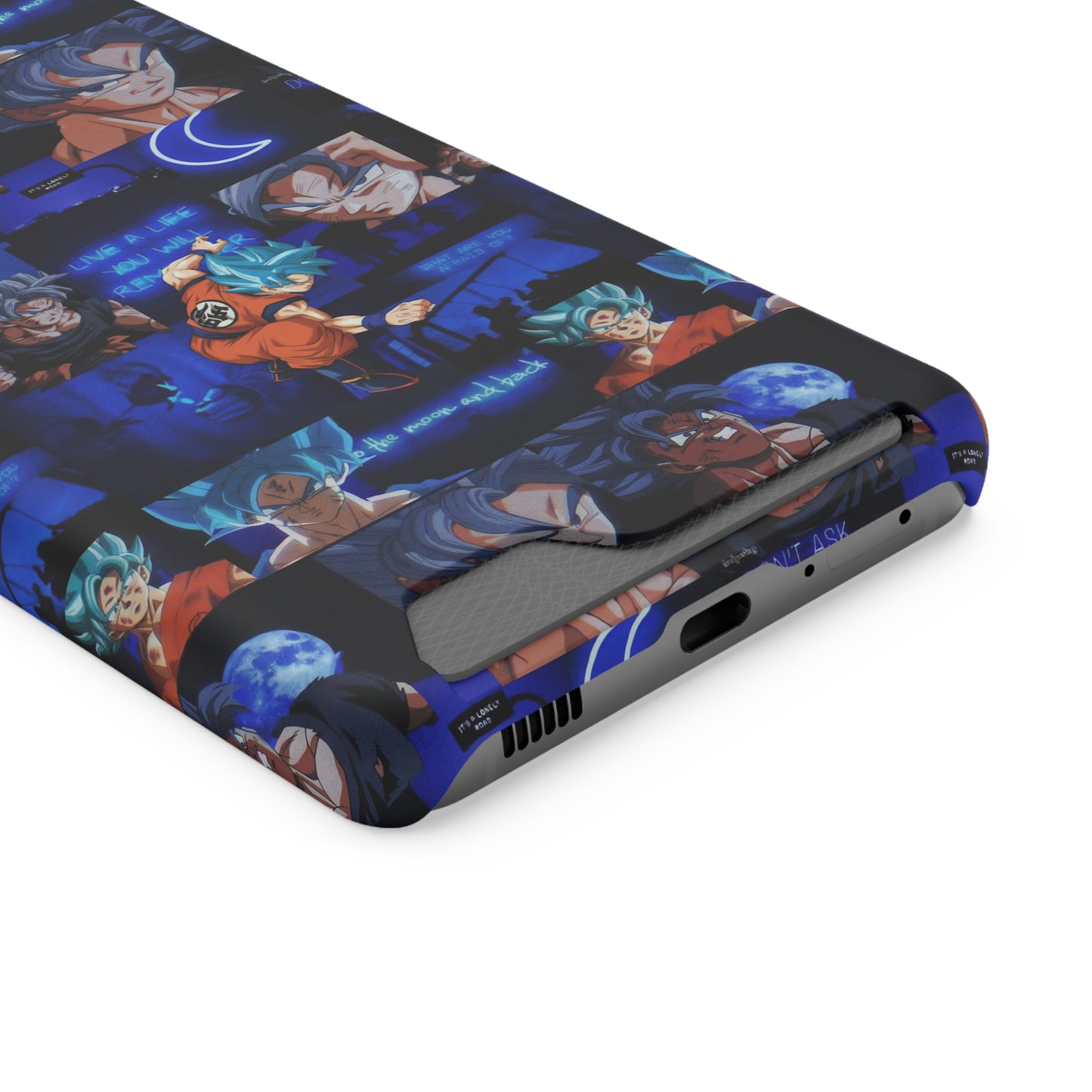 Dragon Ball Z Saiyan Moonlight Collage Phone Case With Card Holder