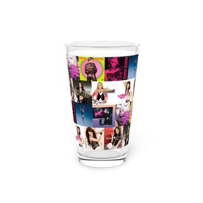 Miley Cyrus Album Cover Collage Pint Glass