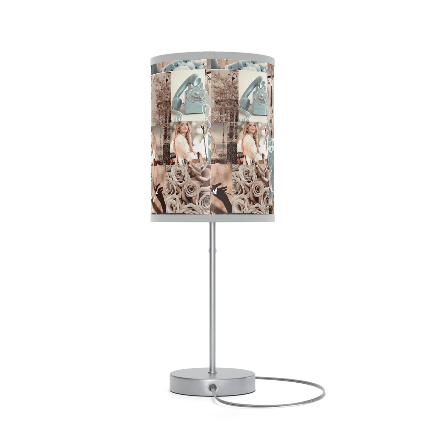 Sabrina Carpenter Peachy Princess Collage Lamp on a Stand