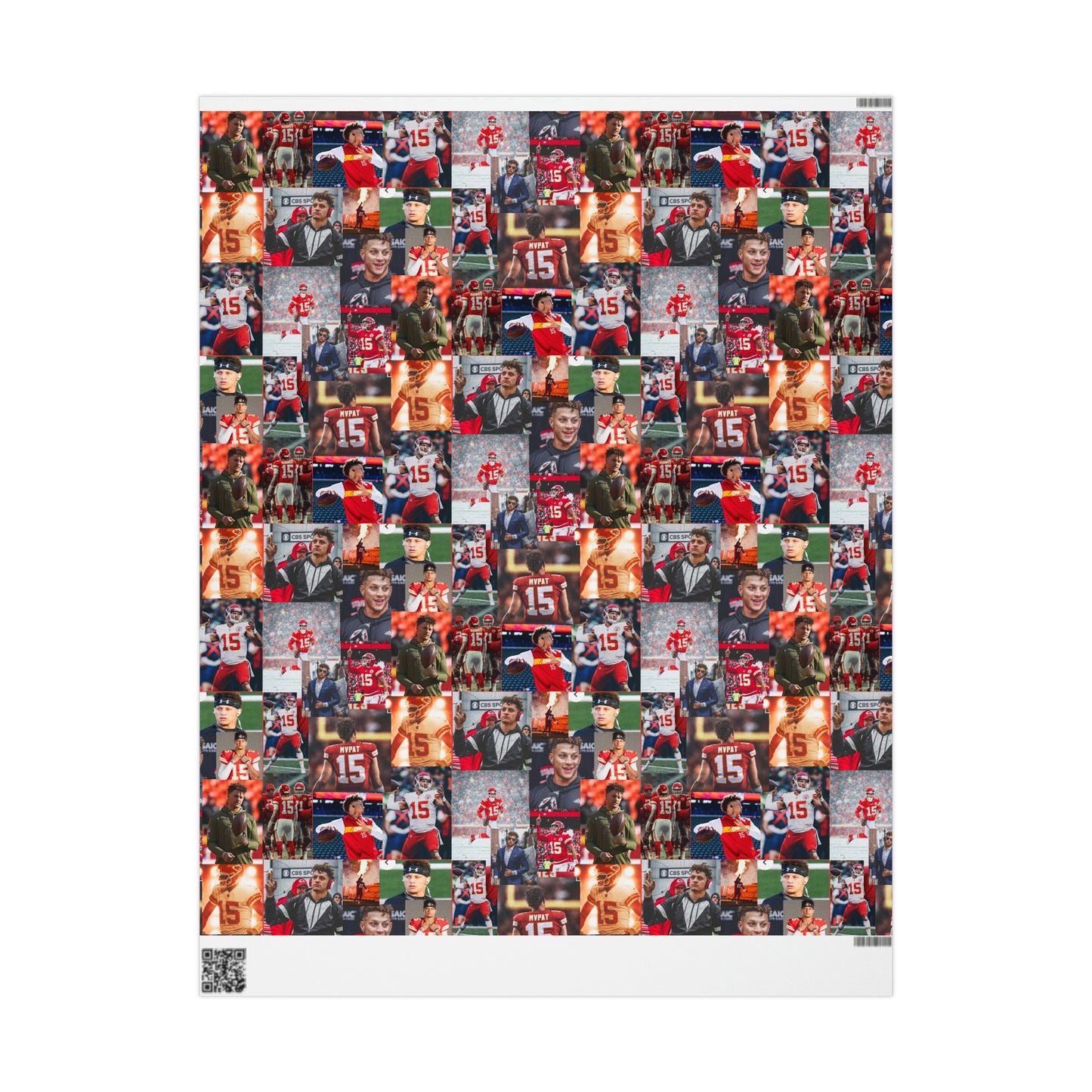 Patrick Mahomes Chiefs MVPAT Photo Collage Gift Wrapping Paper