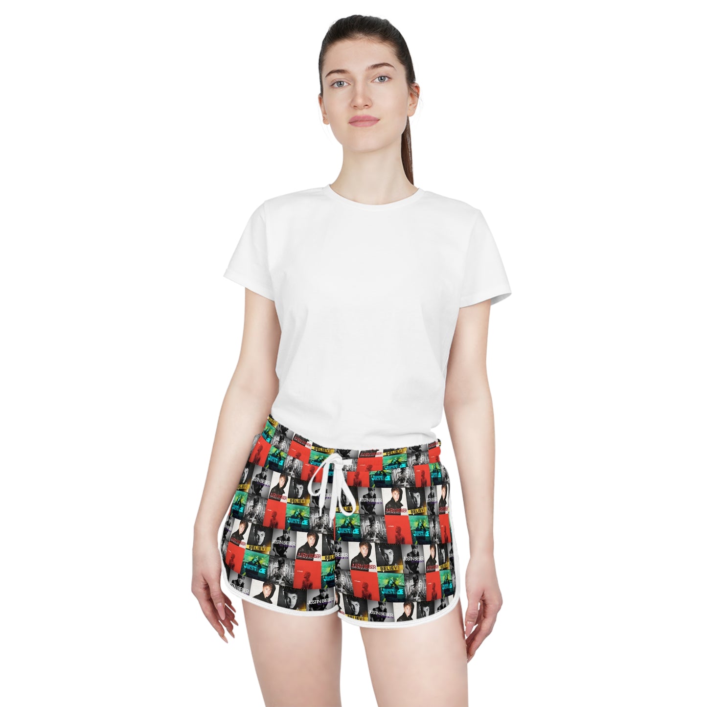 Justin Bieber Album Cover Collage Women's Relaxed Shorts