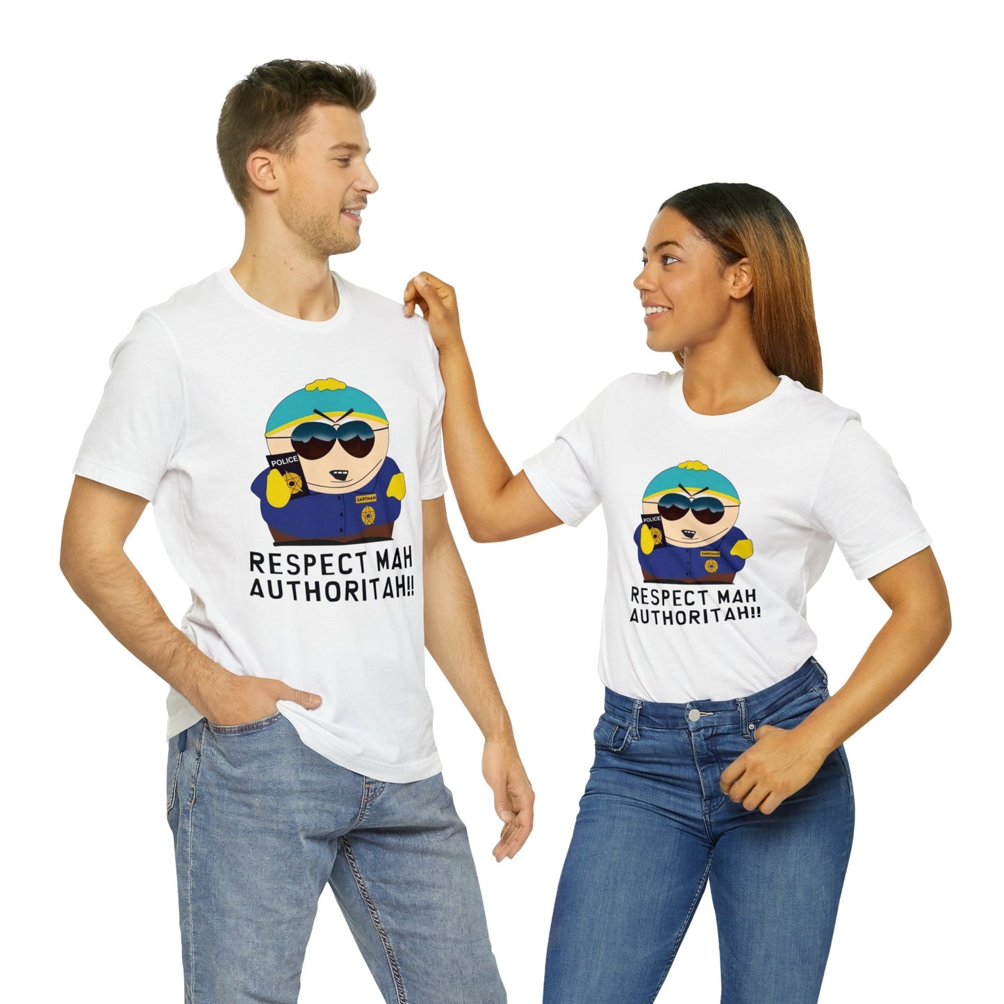 South Park Cartman Respect Mah Autheritah! Unisex Jersey Short Sleeve Tee