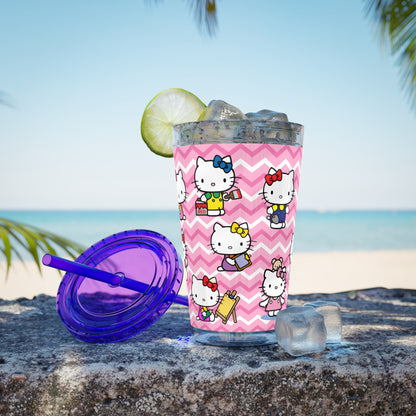 Hello Kitty Playtime Collage Sunsplash Tumbler with Straw