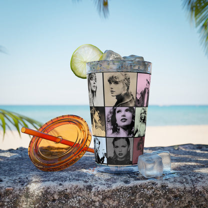 Taylor Swift Eras Collage Sunsplash Tumbler with Straw