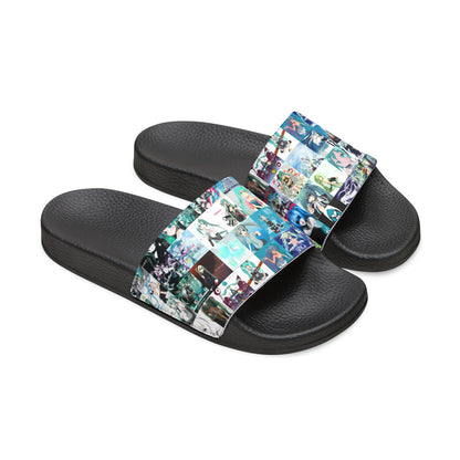 Hatsune Miku Album Cover Collage Men's Slide Sandals