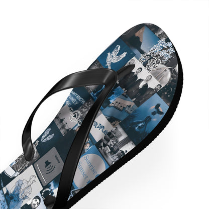 Coldplay Sunrise Sunset Collage Flip Flops