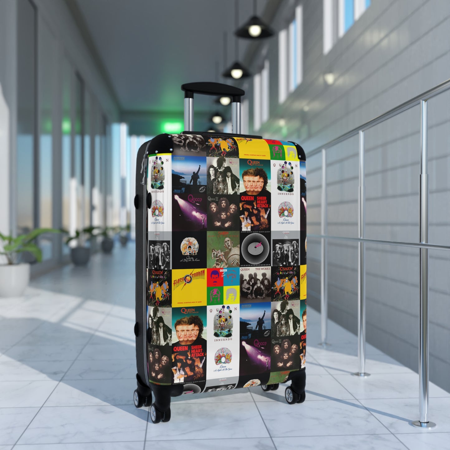 Queen Album Cover Collage Suitcase