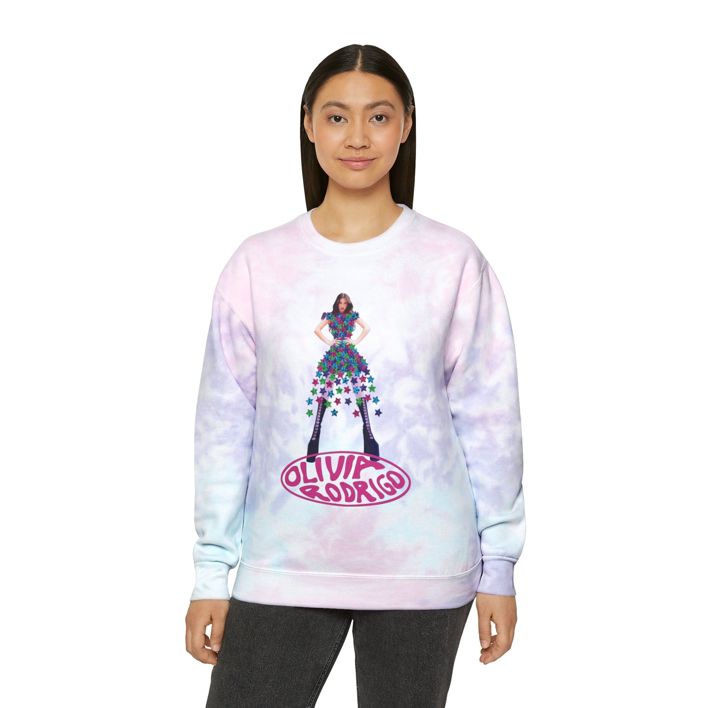 Olivia Rodrigo Hits Magazine Cover Unisex Tie-Dye Sweatshirt