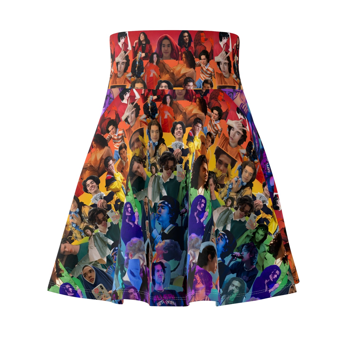 Conan Grey Rainbow Photo Collage Women's Skater Skirt