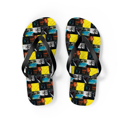 Post Malone On Tour Collage Flip Flops