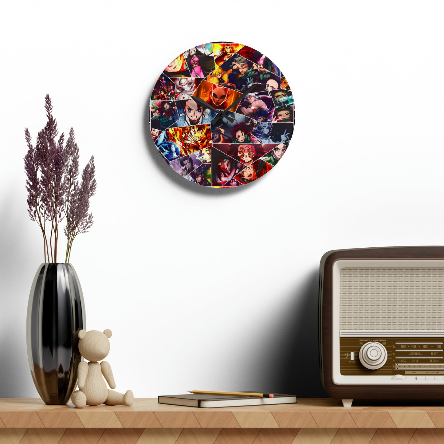 Demon Slayer Reflections Collage Acrylic Wall Clock