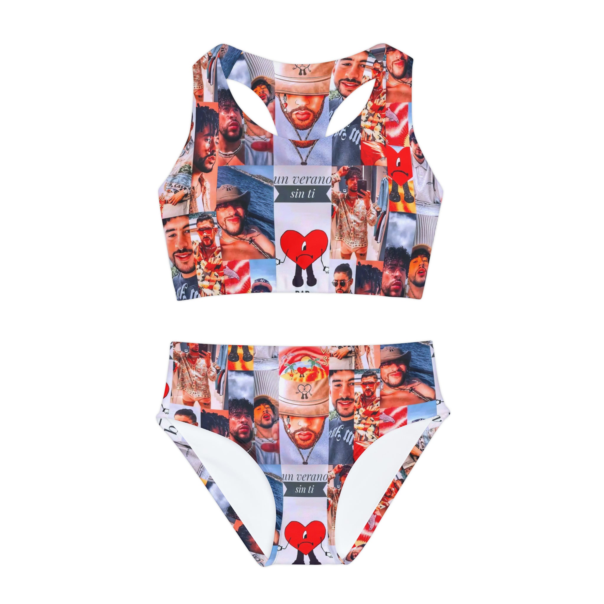 Bad Bunny Un Verano Sin Ti Photo Collage Girls Two Piece Swimsuit