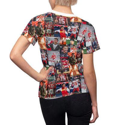 Patrick Mahomes Chiefs MVPAT Photo Collage Women's Cut & Sew Tee