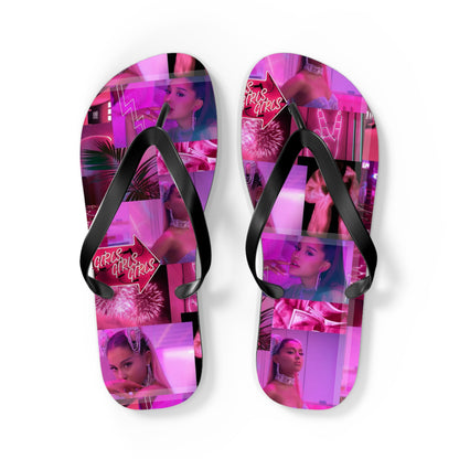 Ariana Grande 7 Rings Collage Flip Flops
