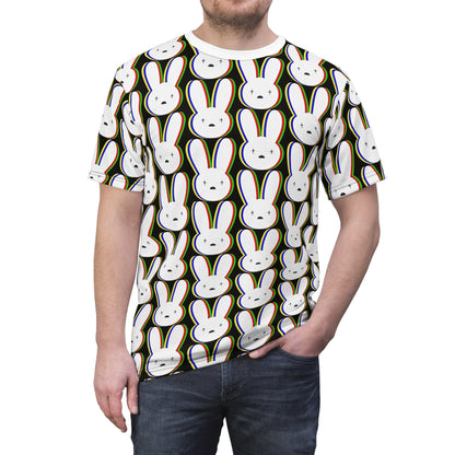 Bad Bunny Logo Pattern Unisex Tee Shirt