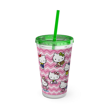 Hello Kitty Playtime Collage Sunsplash Tumbler with Straw