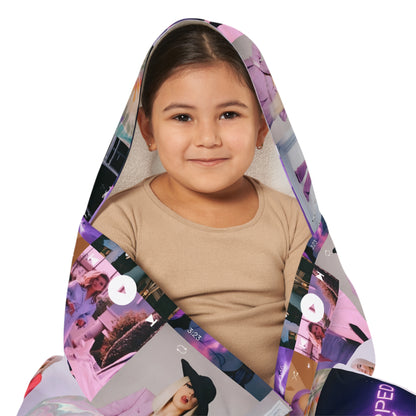 Ava Max Belladonna Photo Collage Youth Hooded Towel