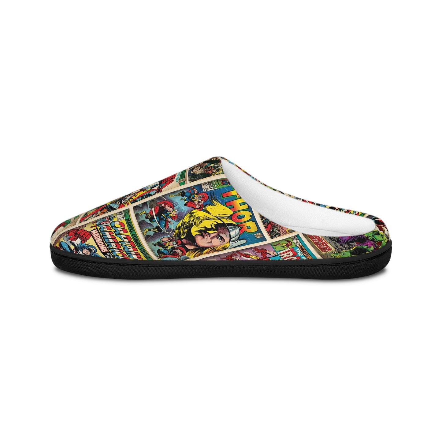 Marvel Comic Book Cover Collage Women's Indoor Slippers