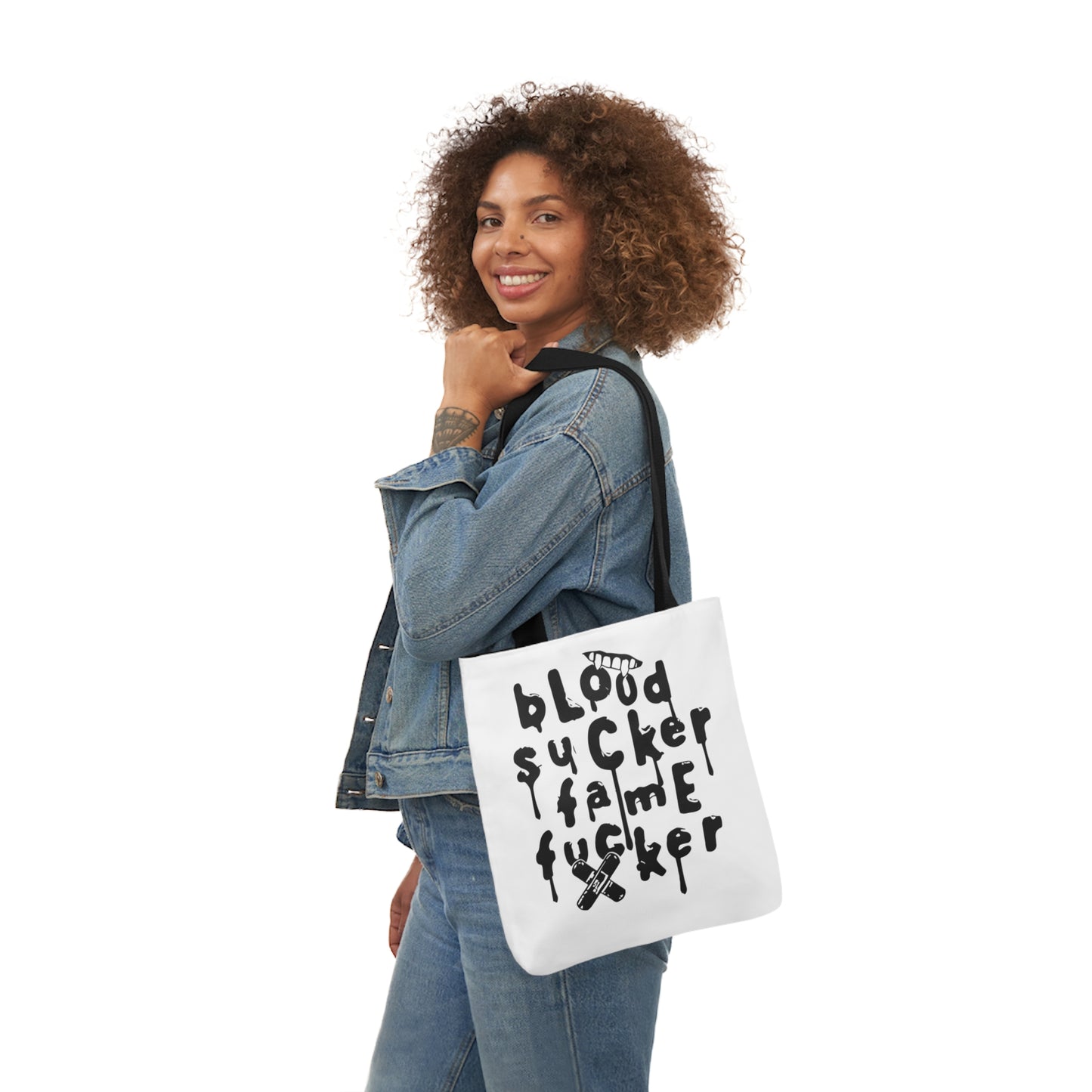 Olivia Rodrigo Blood Sucker Fame Fucker Polyester Canvas Tote Bag