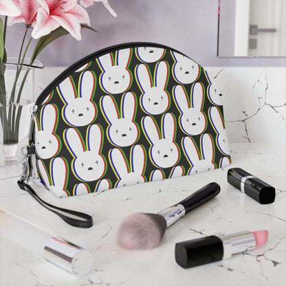 Bad Bunny Logo Pattern Makeup Bag