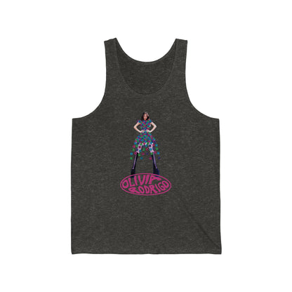 Olivia Rodrigo Hits Magazine Cover Unisex Jersey Tank