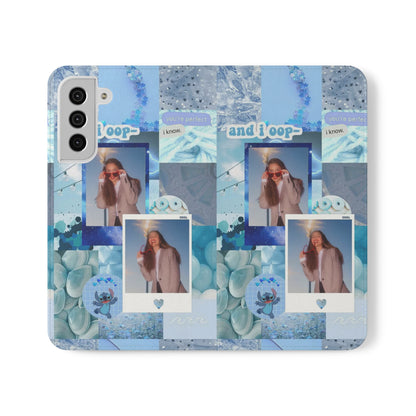 Olivia Rodrigo Light Blue Aesthetic Collage Phone Flip Case