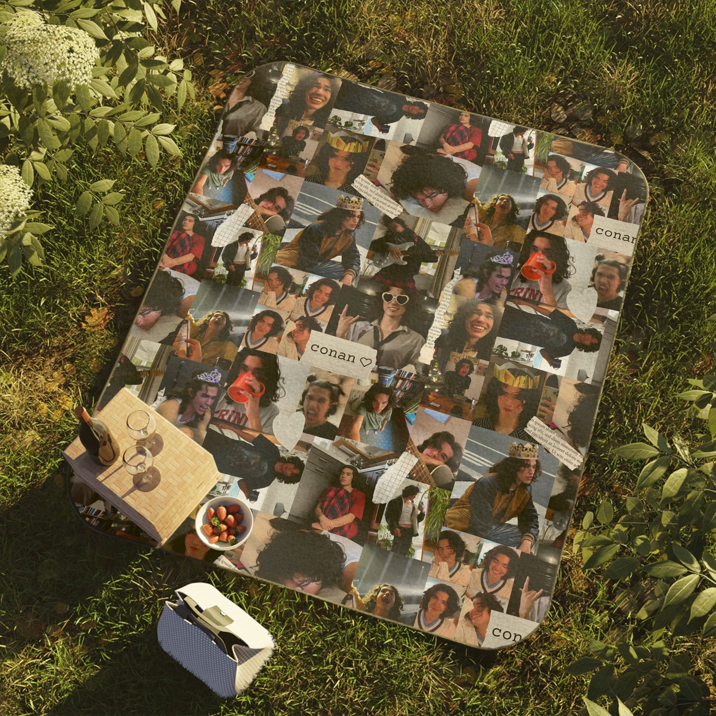 Conan Grey Being Cute Photo Collage Picnic Blanket