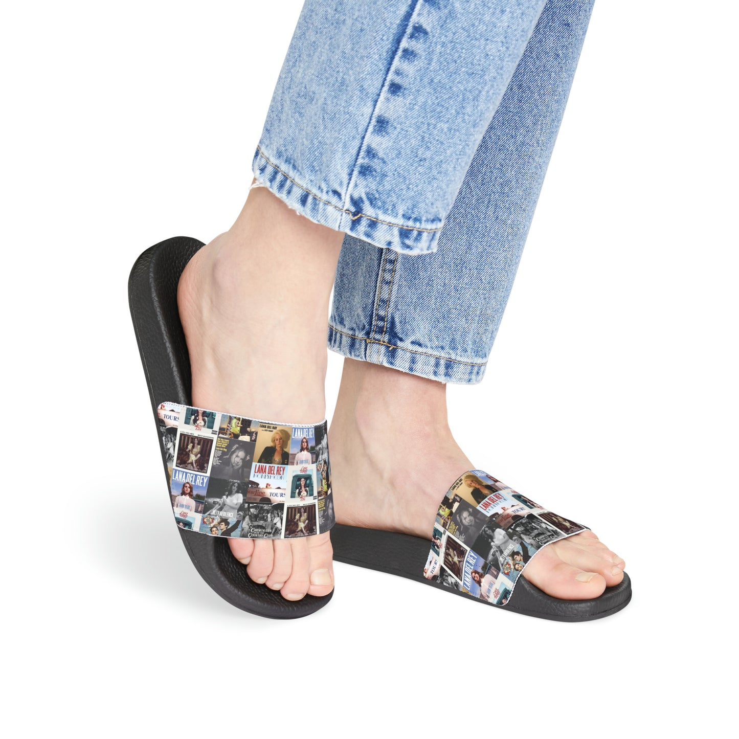 Lana Del Rey Album Cover Collage Women's Slide Sandals