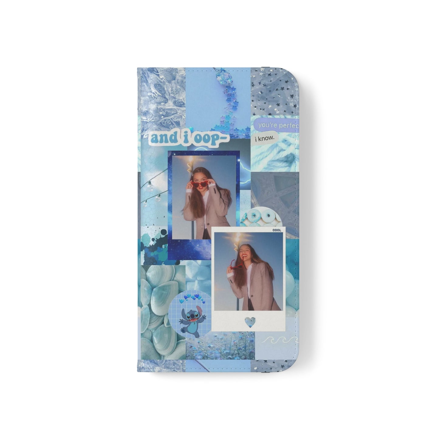 Olivia Rodrigo Light Blue Aesthetic Collage Phone Flip Case